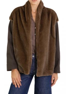 Giacca con gilet di similpelliccia Sofy